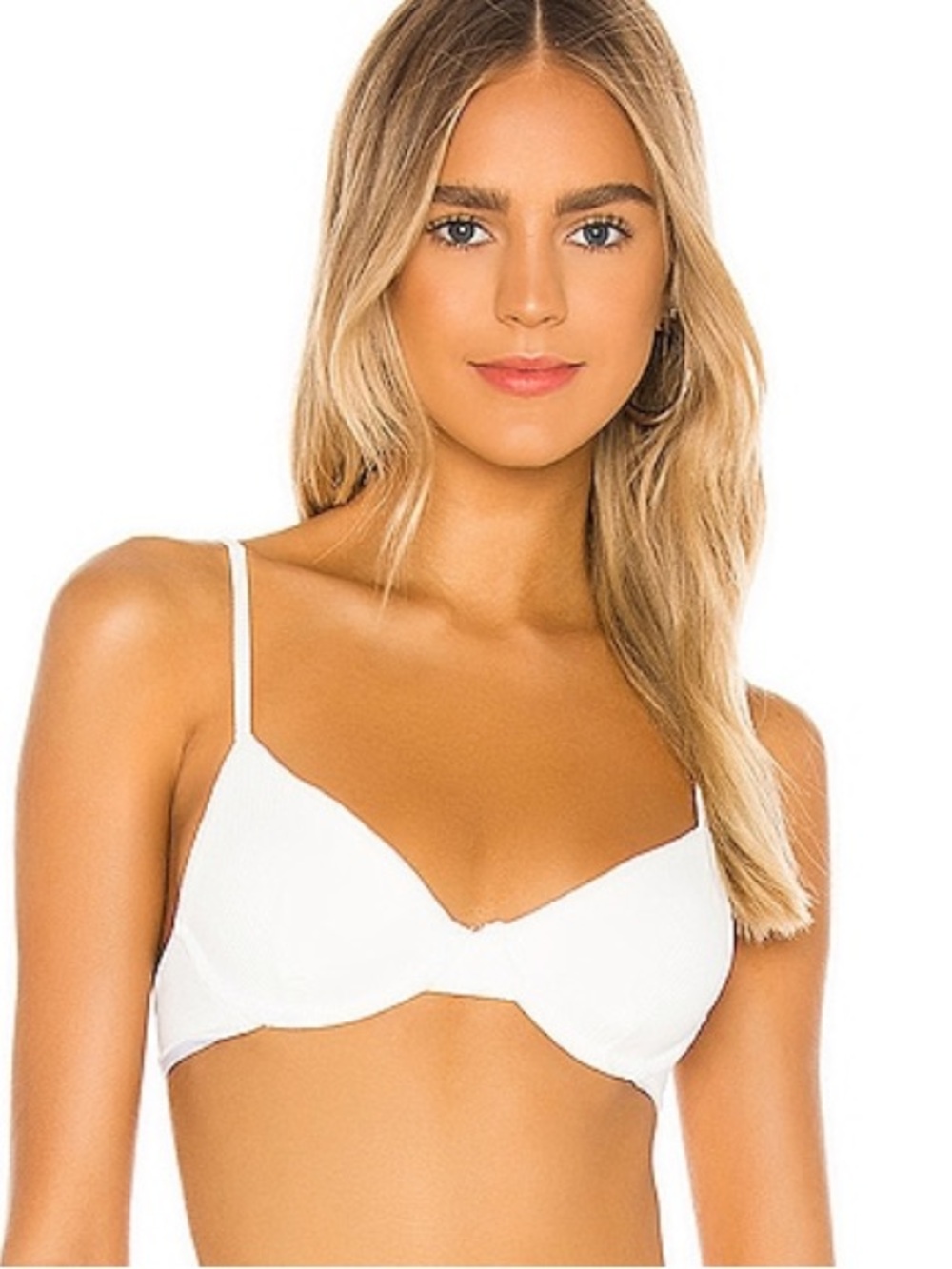 Beach Riot White swim top